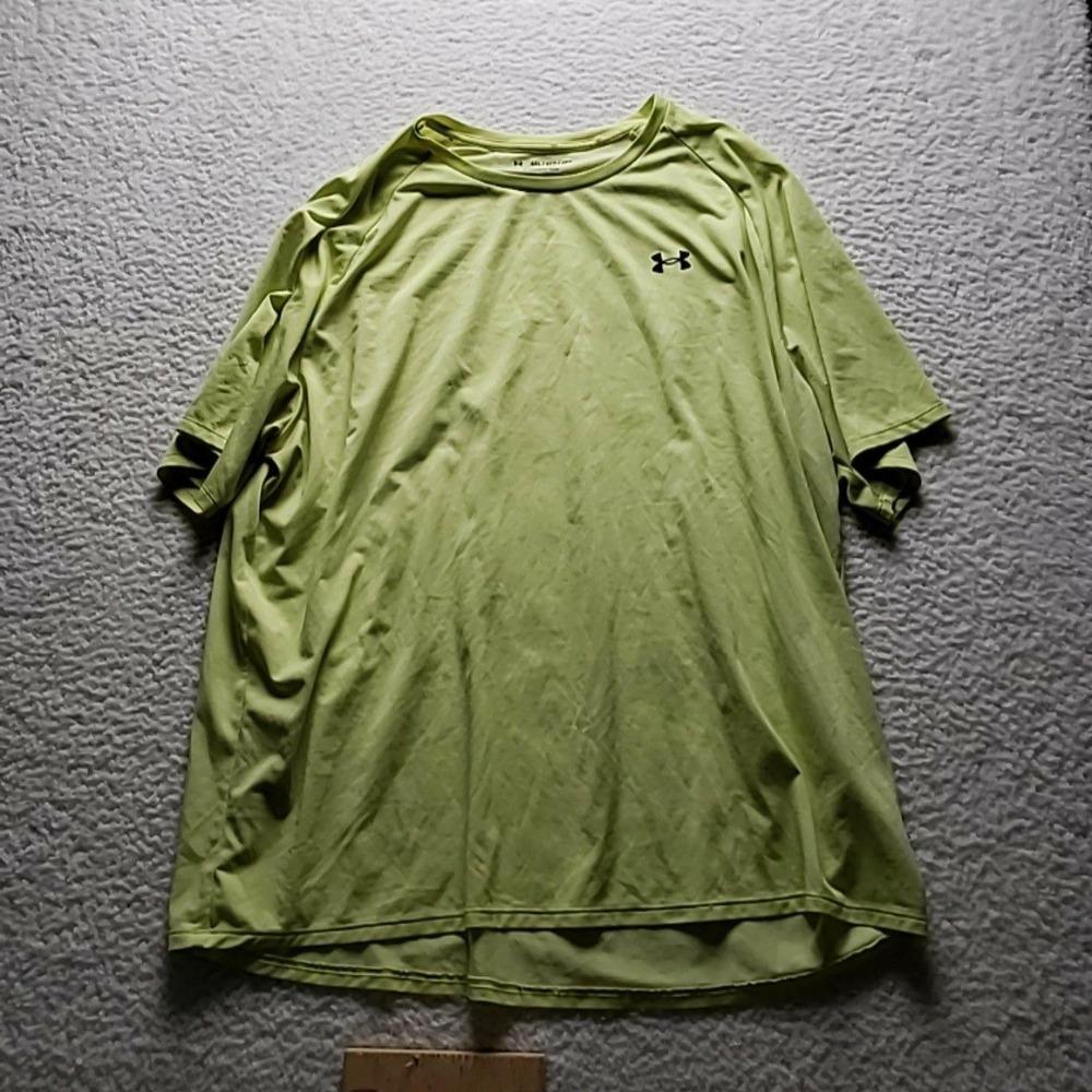 Under Armour Shirt Mens 4XL Green Tech Tee Short Sleeve Athletic Top Training